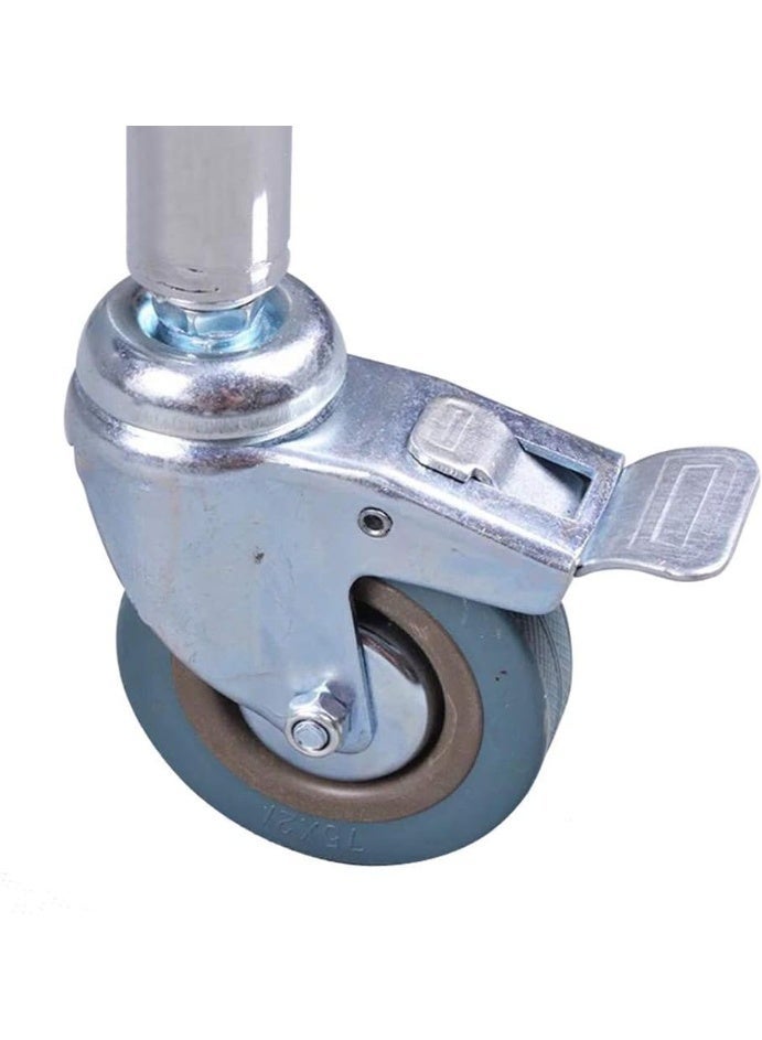 فوشان كرسي حمام متحرك قابل للطي مع مقعد ومسند ظهر، كرسي مرحاض متين للبالغين وكبار السن، مع دلو قابل للإزالة، أذرع قابلة للطي لسهولة النقل - Image 5